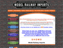 Tablet Screenshot of modelrailwayimports.com